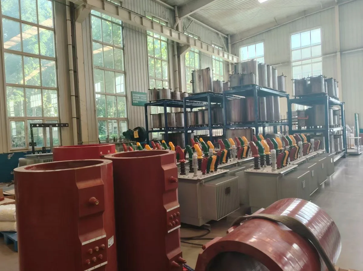 Oil-immersed distribution transformer — production photo