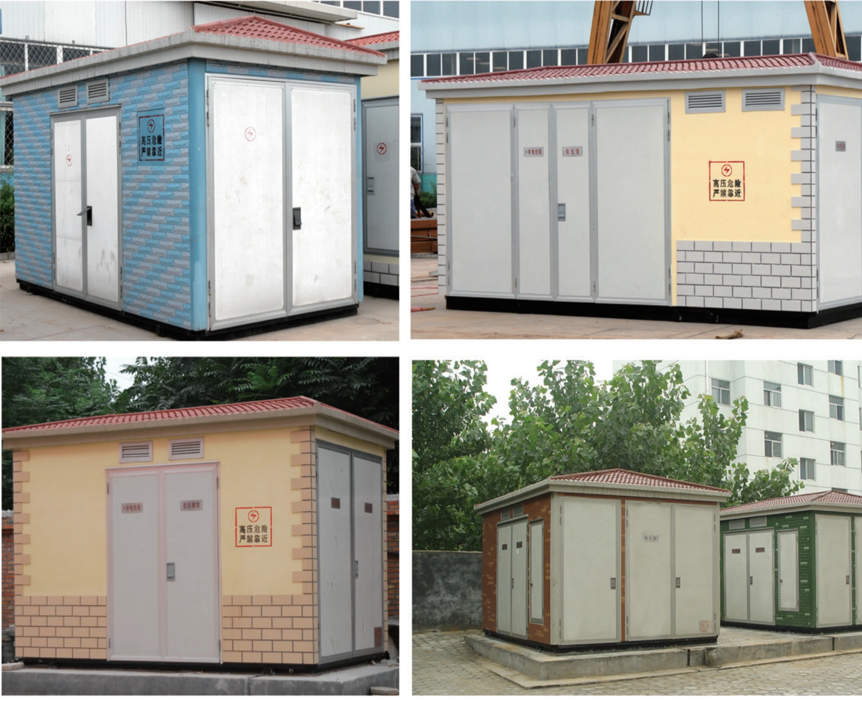 Prefabricated substation enclosure designs for different site environments